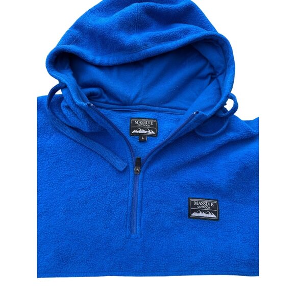 Massive Alaskan Fleece Pullover Hoodie With Half-Zip In Multicolor Aztec Pattern - Picture 3 of 6